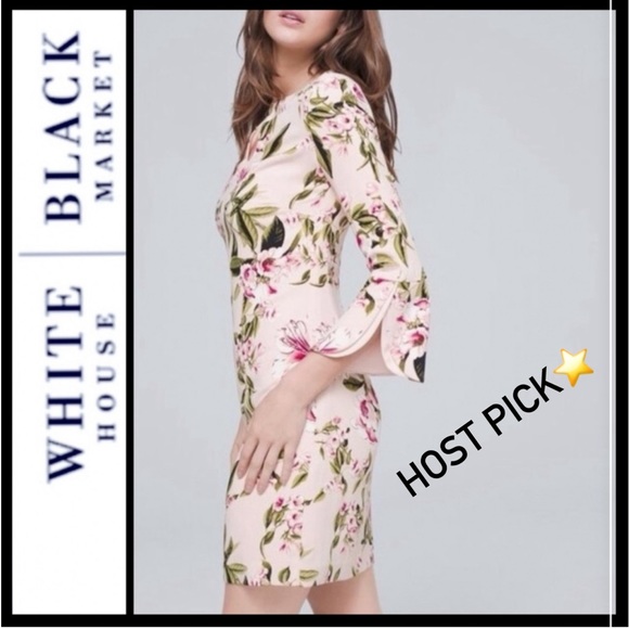 🔥SALE🔥NWOT WHBM Petal-Sleeve Shift Dress - Picture 2 of 11